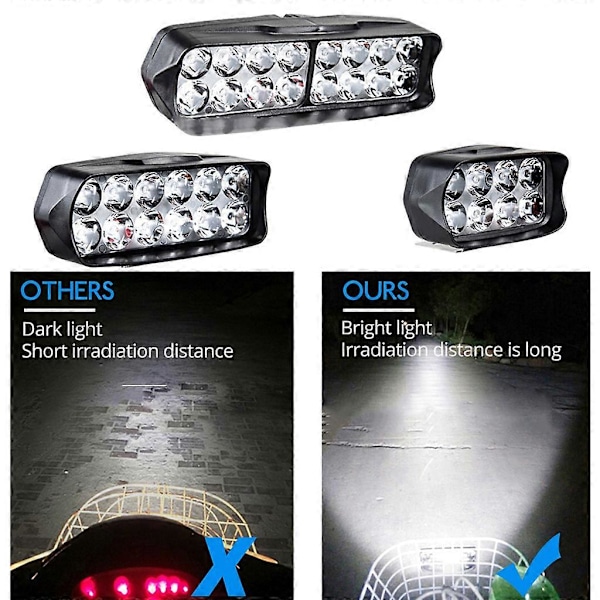 Auto Bil Lysmontering Motorsykkel LED Frontlys Spotlight Led Kjøre Tåkelys db 8LED