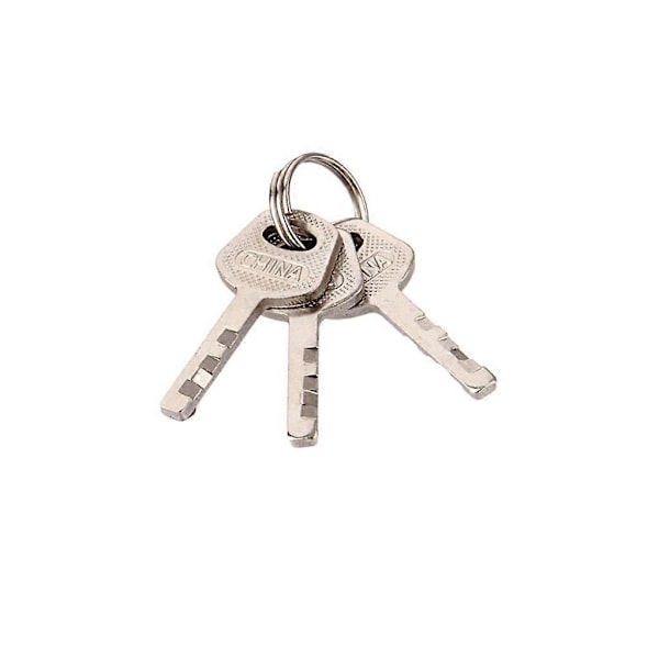 30mm Jern Hengelås 3 Nøkler Kraftig Solid Lås Dør Port Boks db Silver