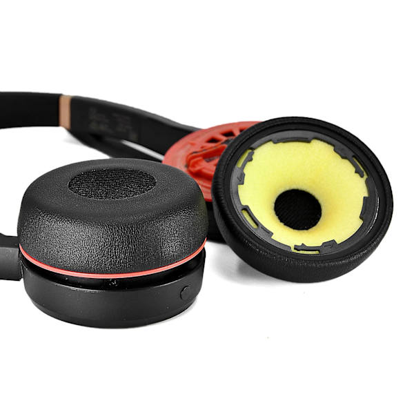 Udskiftning af læder ørepuder pudebetræk ørepuder til -jabra Evolve 75 75+ / 75 75ms headset {DB