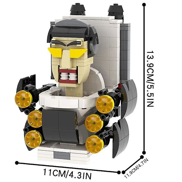 Skibidi WC-lelurakennuspalikat Titans Camera Man Tv Man Cameraman Speakerman Skibidi WC-kello Man Titans Drill Speaker Db 13cm