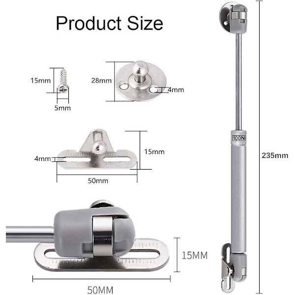 4 st gasfjädrar 100n hydrauliska gångjärn gasfjädrar gasfjäder hydraulisk möbel luftfjäder kök hydraulisk för lyftdörr skåp köksmöbler