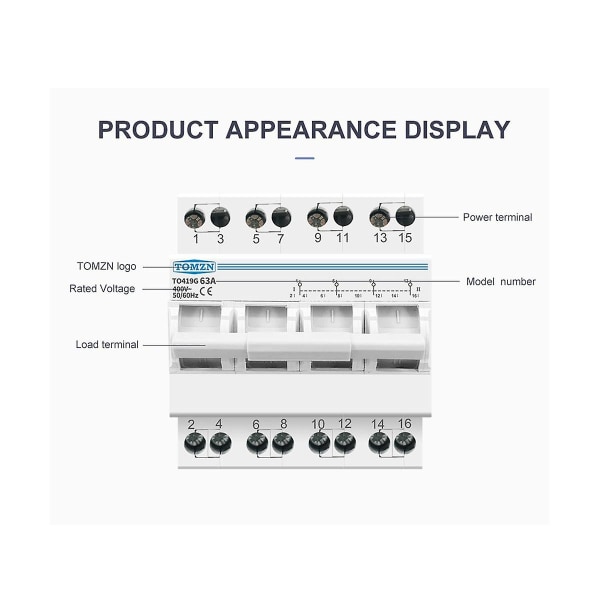 To419g 4p 63a Dobbel Manuell Overføring Isolerende Bryter Interlock Kretsbryter