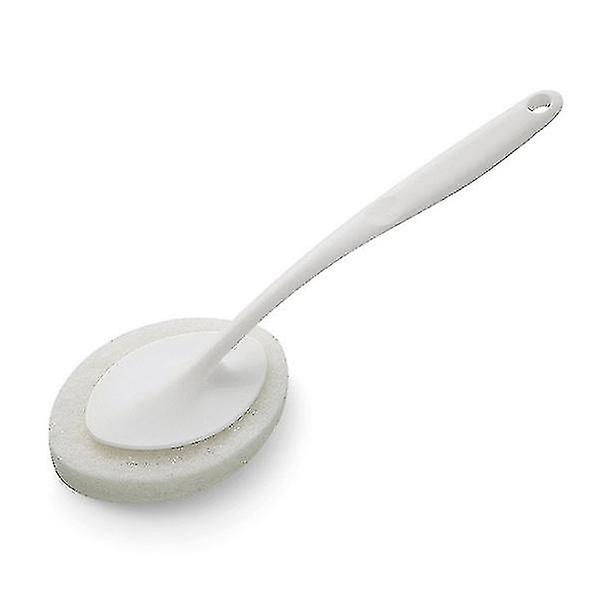 1 kpl kannettava wc-harja monitoiminen sieni pitkä kylpyamme lattia kotisiivous kylpyhuoneen puhdistusharja-e [dB} white