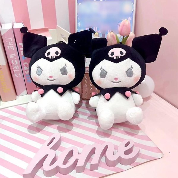 25 cm Kawaii Kuromi plysch, tecknad figur, prinsessklänning, söt och mjuk docka, present till flickor DB One-Size E