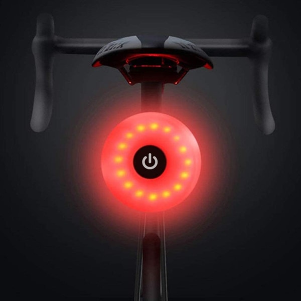 Sykkelbaklys, sports-LED-sykkellys bak USB-oppladbart, rødt høyintensitetssykkelbaklys vanntett