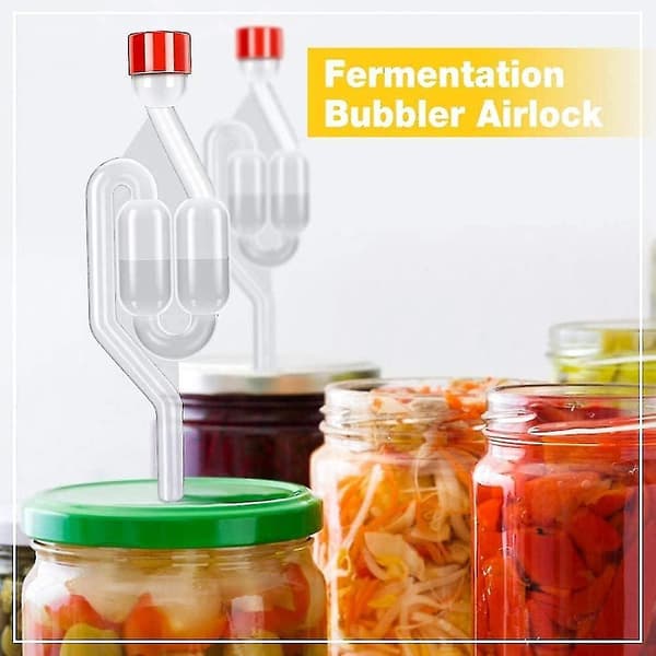4 stk. gærrør til fermentering, gennemsigtig plast, sæt til hjemmebrygning af vin [DB]