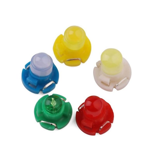 10 stk T3 Led 1smd 12v Bil Instrumentbræt Indikatorlys Indvendig Læselampe Pærer {db} White