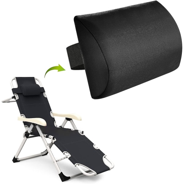 Zero Gravity Chair Erstatningspude Nakkestøtte, Zero Gravity Recliner Lounge Chair Pude (sort) Db