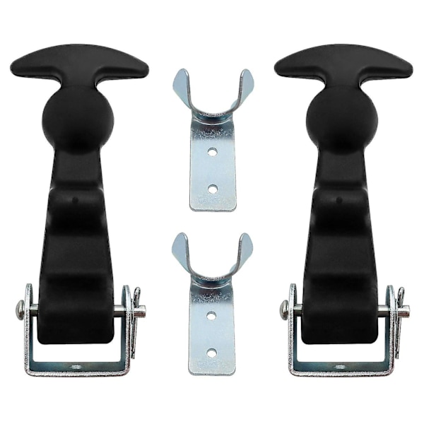 2-pack 4,7 tum T-handtag med fästen, flexibel gummikåpa T-hasp, för db