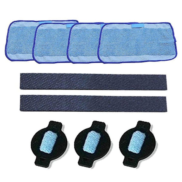 11 stk./lot robot hjul dæk moppeklud vanddæksel udskiftning til braava 320 380 381 380T 390 390T Mint [db] Black  blue