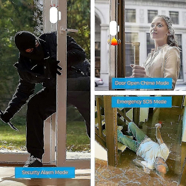 Dörrlarm, Dörröppningsdetektor med Kraftfull Siren, Magnetiskt Trådlöst Dörr- och Fönsterlarm (1-pack) db