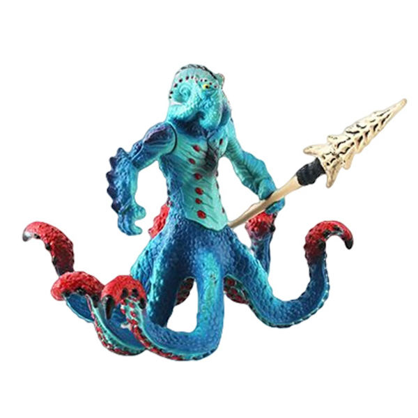 Monsterfigurer Olika Vattenkrabba Bläckfisk Isdemon Nötkreatur Svart Panter Monstermodell PVC Mytisk Djurstatymodell Barn [DB] B