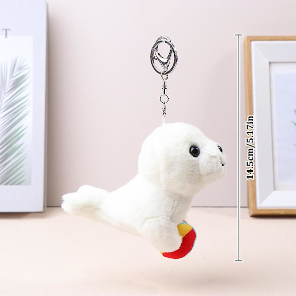 DB Marine Animal Series Nøkkelring Plysjdukke Hval Nøkkelring Ryggsekk Charms Dekor Leke whale