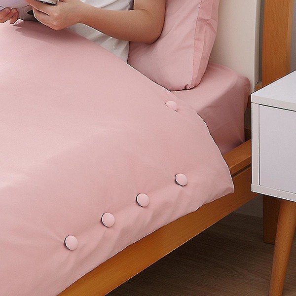 Db Bedding Täcke Överdrag Snaps Fästklämmor Fästelement Hållare Gripper Klämma Pink 8Pcs