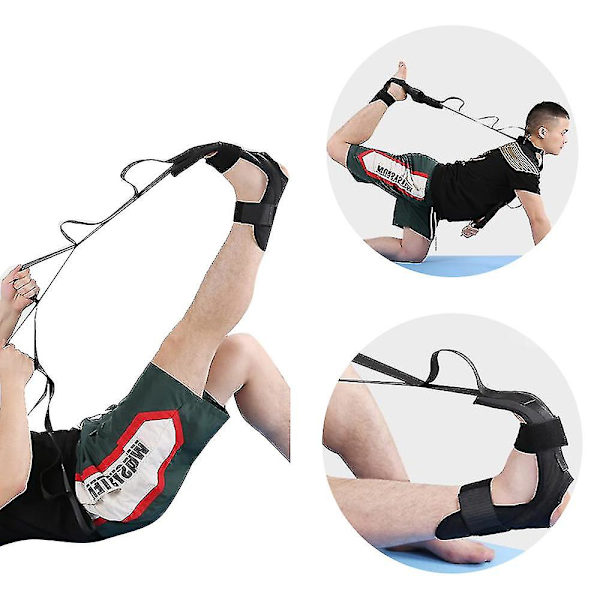 Yogastrekksstropp, ankelligamentstrekkerbeltesløyfer ligamentstrekkbånd, treningsbenstrekker [db]