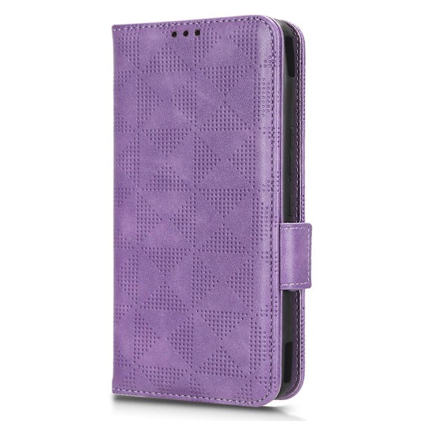 För Asus ROG Phone 7 5G Mobiltelefon Plånboksfodral PU Läder Präglat Triangel Ställ Skydd [DB] Purple