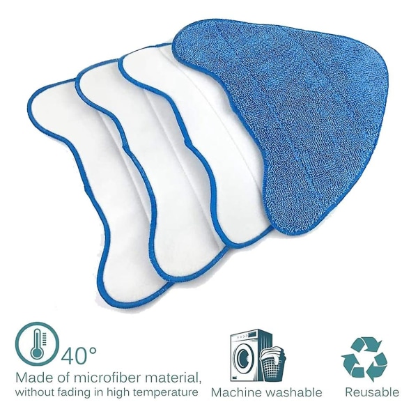8 pakker udskiftning dampmoppe rengøringspuder til Vax S85-CM dampmikrofiber rengøringspude puder rene  [dB} blue