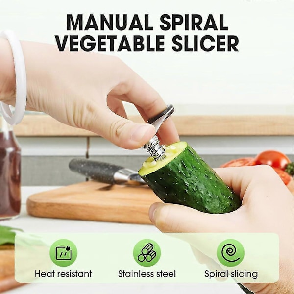 2 stk. piranha spiral kutter, piranha spiralizer spiraljern i rustfritt stål, for grønnsaker [DB] 2pcs