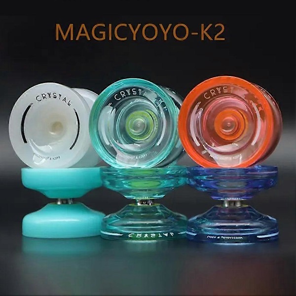 Yoyo - Magic Toy Yoyo K2, Läpinäkyvä, Värikäs, Pojille, Klassinen, Lapsuus, Pallo, Aloittelijoille db K2 Transparent Blue
