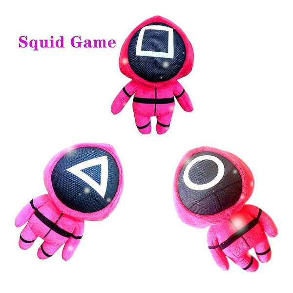 20cm Squid Game Soldier Plysj Leke Søt Tegneserie Fylte Dyr Barn Gave [DB] Square 20cm
