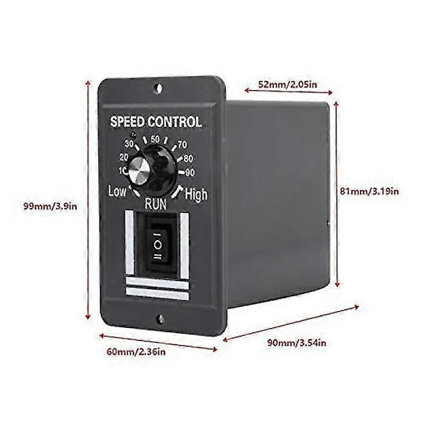 DC 12-60V 40A PWM Borstmotor Hastighetsregulator CW CCW Reversibel Brytare X1040 För Framåt/Bakåt R [DB]