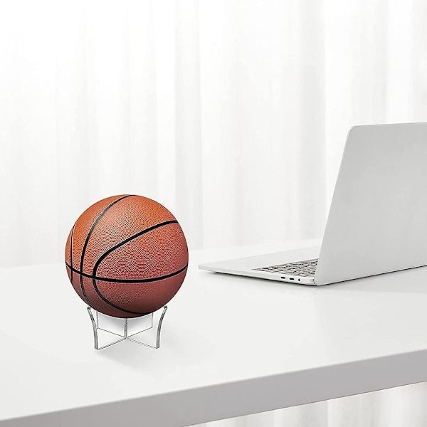 2-delt Basketballstativ Fotballstativ Akryl Ball Display Stativ Transparent Basketballstativ Fotballstativ-transparentdb