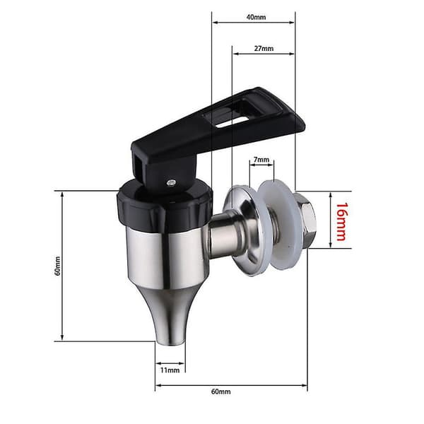 Drikkedispenser tapp, rustfritt stål tapp dispenser for krukke db