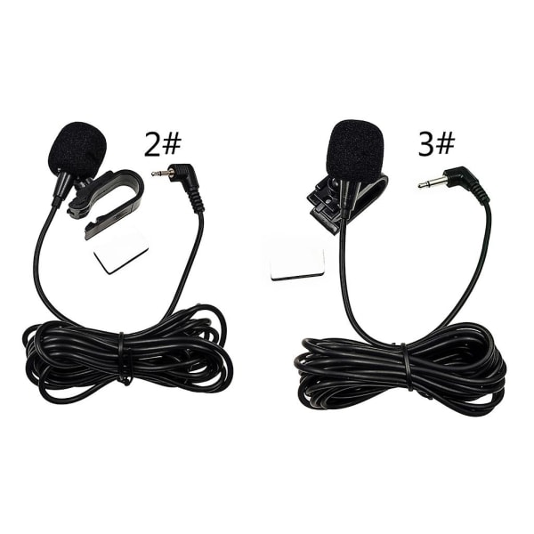 Billadapter for bilstereo 2,5mm/3,5mm klipsjack pluggmikrofon Stereo kablet ekstern mikrofon {DB 2.5mm