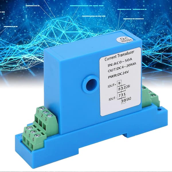 Effektiv AC Strömtransmitter med DC4-20mA Utgång - Idealisk för Kraftdistributionskontroll och AC0-50A Strömtransformator [db]