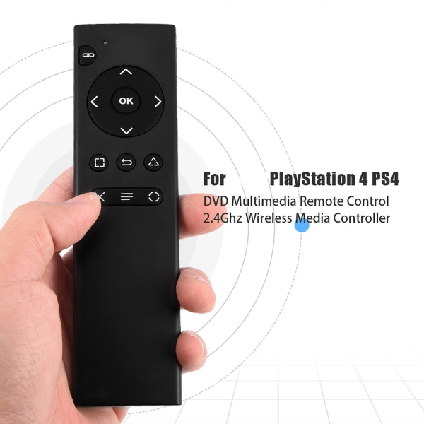 För Sony Playstation 4 PS4 Dvd Multimedia Fjärrkontroll 2,4ghz trådlös mediakontroll utan batteri) [DB]