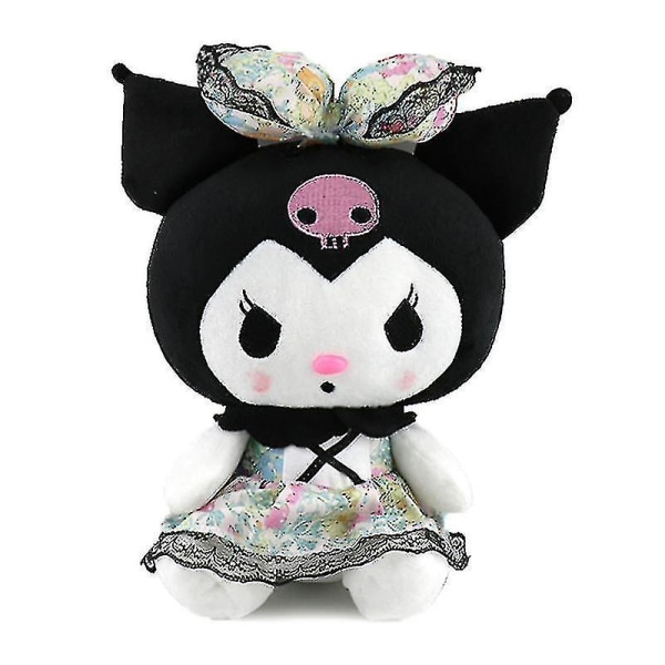 Rion söpö halauspehmolelu Kuromi-hahmon täytetty tyynyn kokoelma [DB] Purple Skirt