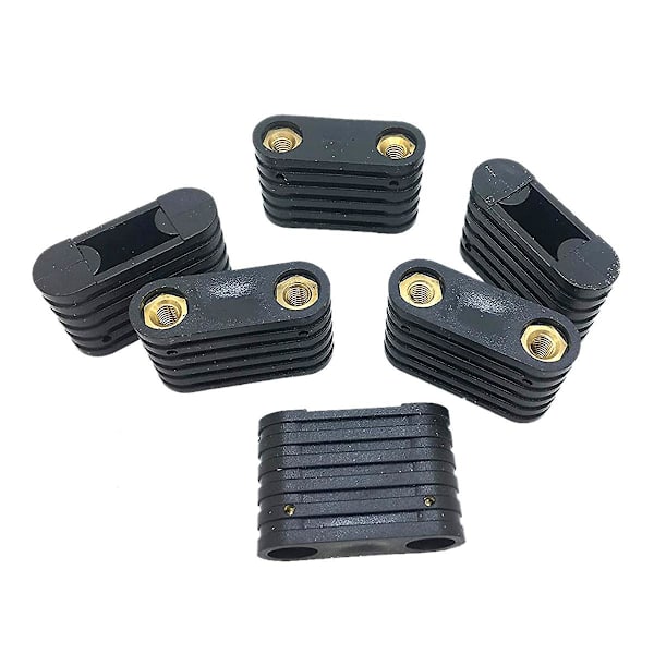 6 stk. Windsurfing Sort Plastik 2-Huls Fodstrop Indsats Windsurf Board Fodstrop Udskiftning Surfboa [DB]