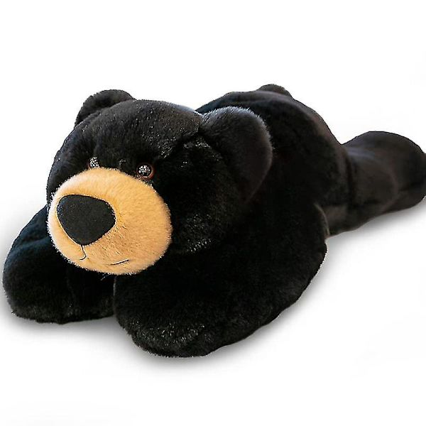 Viktad ångestdinosaurie plyschleksak kastkudde/söt dinosaurie gosedjur docka för pojkar flickor-utmärkt [DB] Black Bear 30cm 11.8 inch