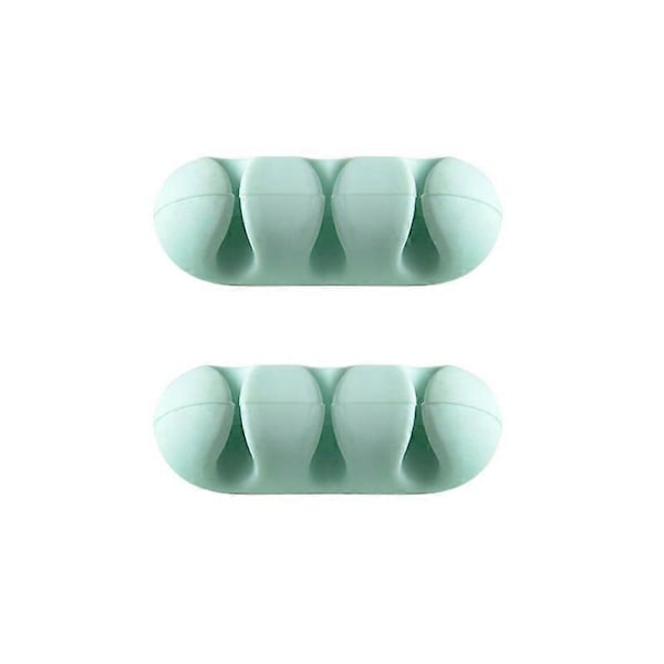 1/2 stk. Silikon Kabelholder Selvklebende Ledningsholdere Skrivebord Ledningsorganisator Ledningsklemmer Lader Ledningsholder For Skrivebord Bil Hjem [db] 02 green 2pc676