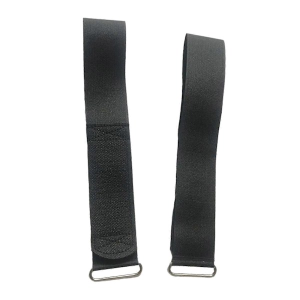 2x Kuntopyörän poljinhihnat Soutulaitteen poljinhihnat Universaalit säädettävät jalkaharjoitteluun kuntoilulaitteiden lisävarusteet [Db] Black 48cm