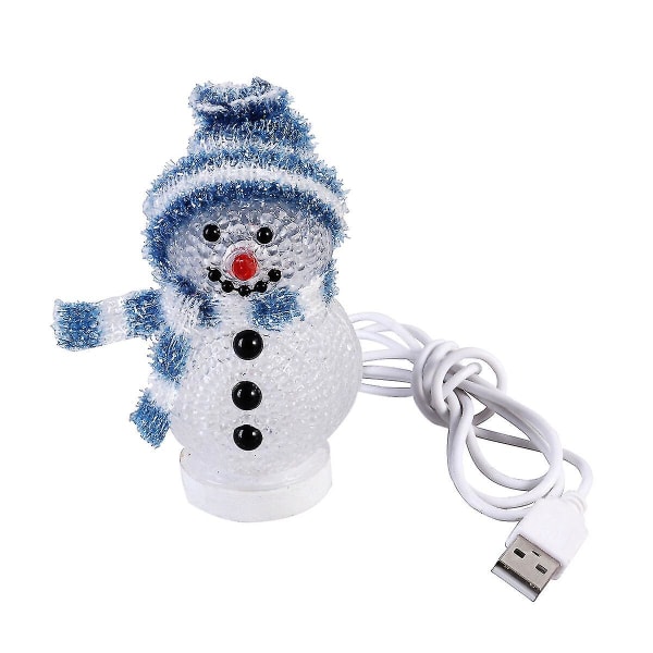 Joulun hehkuva lumiukko led-valo USB yövalo Rgb 7 värillinen vilkkuva valo Makuuhuoneen pöytä Koristeellinen yöpöytä kodin koristeluun joulu DB