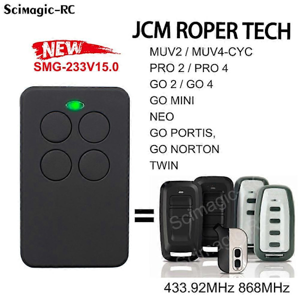 Autotallin kaukosäädin JCM ROPER TECH GO-2- GO-4 GO 2 GO 4 GO-MINI GO MINI portin ovenavaaja [DB] SMG256-RED
