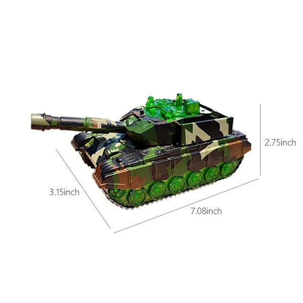 Elektrisk lille tank til børn, lys- og lydeffekter, manuel tårn, universel tank, legetøjstank Db B