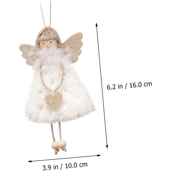 2 stk Angel Girl Pendant Mini Stuffed Angels Miniature Plys Yndig Festdukke De Porristas Girly Decor Mini Dejligt hængende vedhæng