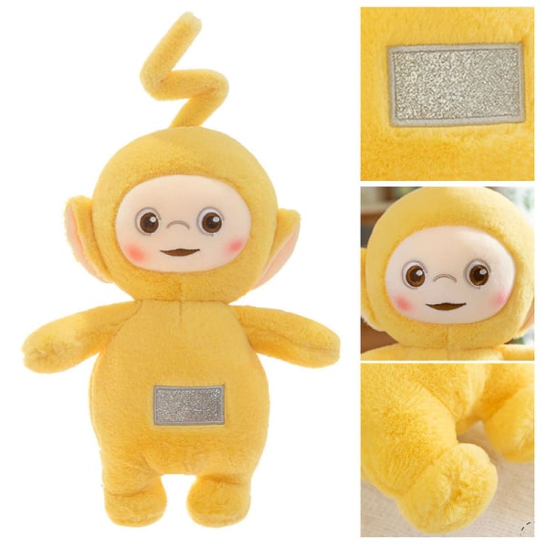 Teletubbies gosedjur mjuk utsökt 3d bomull söt uttryck slätning ljusa färger plyschleksak för barn flicka present [DB] Yellow 17.7in