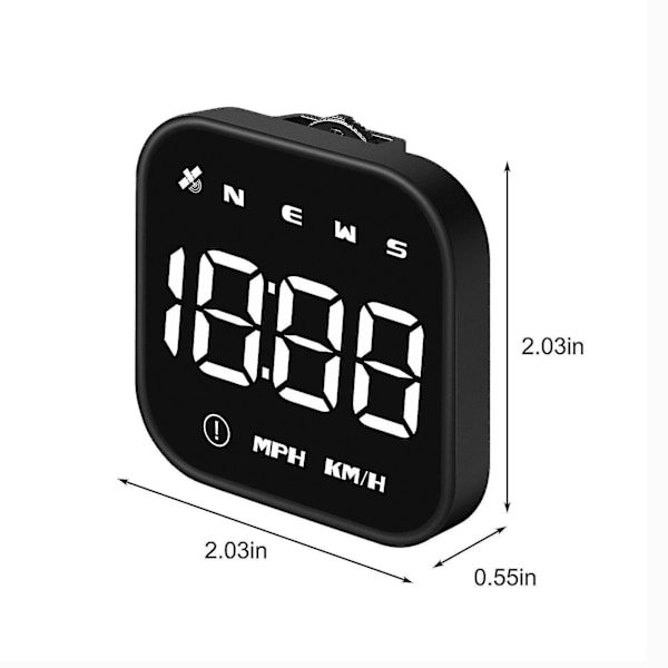 Gps-hastighetsmätare Utöka Digital Display Fordon Odometer Trippmätar Kurs Överhastighetslarm [db]