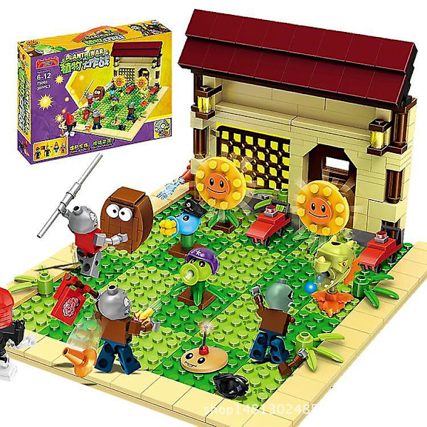 2 Stilarter Plants Vs Zombies Sæt Anime Have Maze Struck Spil Byggeklodser Mursten Kompatibel Gave [DB] As the picture