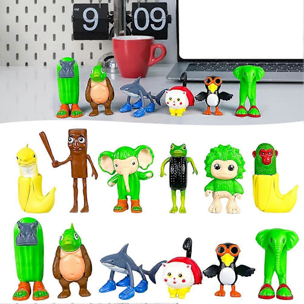 5-12 st Italiensk Brainrot AI Djur Set Söt Figur Skrivbordsdekoration Present för Fans Vuxna Barn [DB] 8pcs
