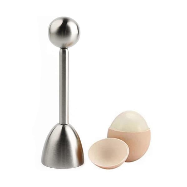Eggåpner i stål, eggskallkutter, eggetopperåpner, ekstra stor 13,2 x 3,6 cm [db]