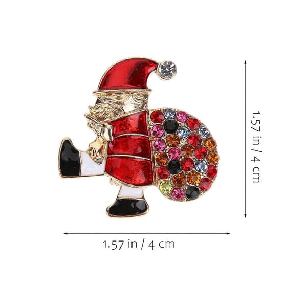Assorterede julebrocher til dekoration 6 stk. krystalsæt [DB]