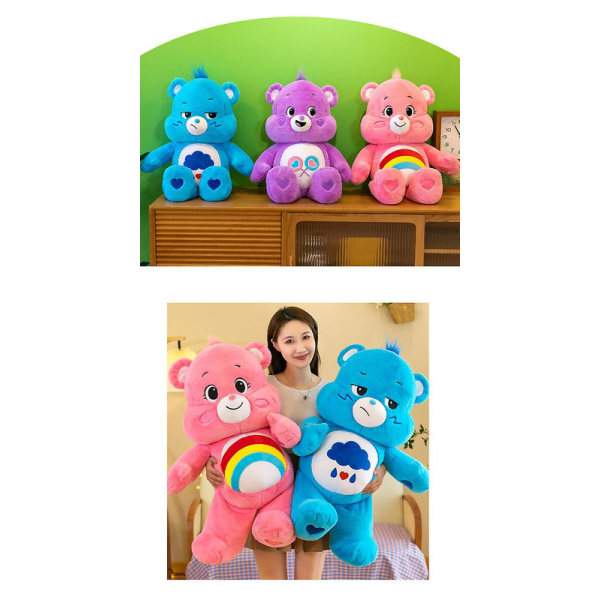 Plys Rainbow Bear Doll Love Bear Plys Doll [DB] Blue 27cm