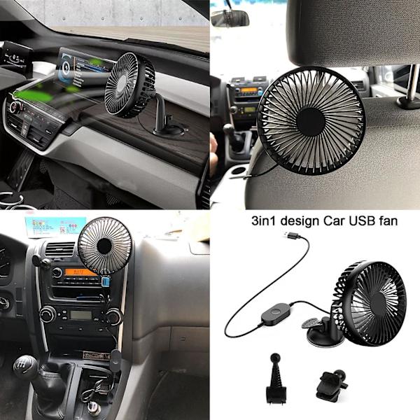 Imuriasuutin 3-vaihteinen henkilökohtainen tuuletin kotiin, autoon, kuorma-autoon, toimistoon, USB-auton tuulettimet [Db]
