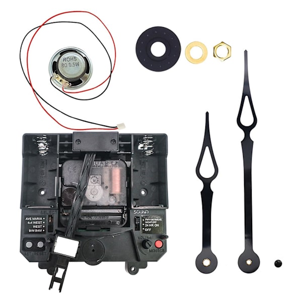 Diy Kit Væg Ur Bevægelse Kvarts Pendul Klokkespil Musikboks Juster Lydstyrke [DB] 4