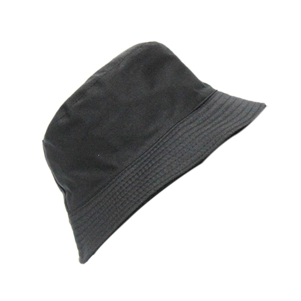 Hink med solskydd, hopfällbar, dubbelsidig, bred brätte, unisex, solhatt för semester Black