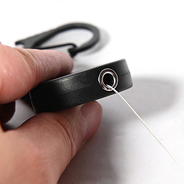 Uttrekkbar nøkkelring, merkeholder for nøkkelkjede, tykkere wire, skrudd fast Cl [DB]